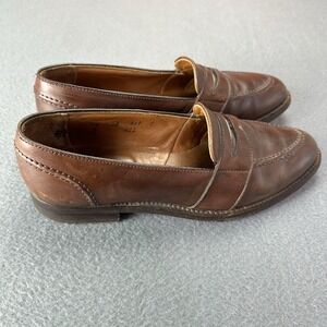 Alden 686 Slip On Penny Loafers Brown Mens 7.5 2B BB Leather New England